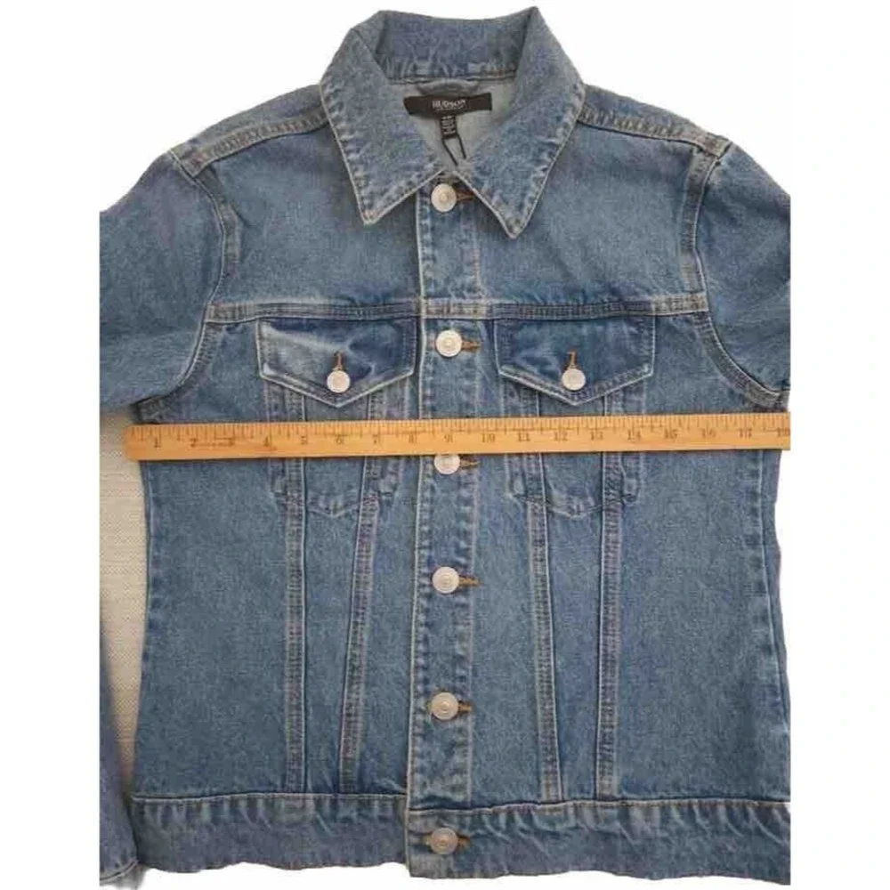 Hudson Jeans Classic Trucker Denim Jacket Blue Tahoe, Women’s Size S/M $215, NWT - Picture 15 of 16
